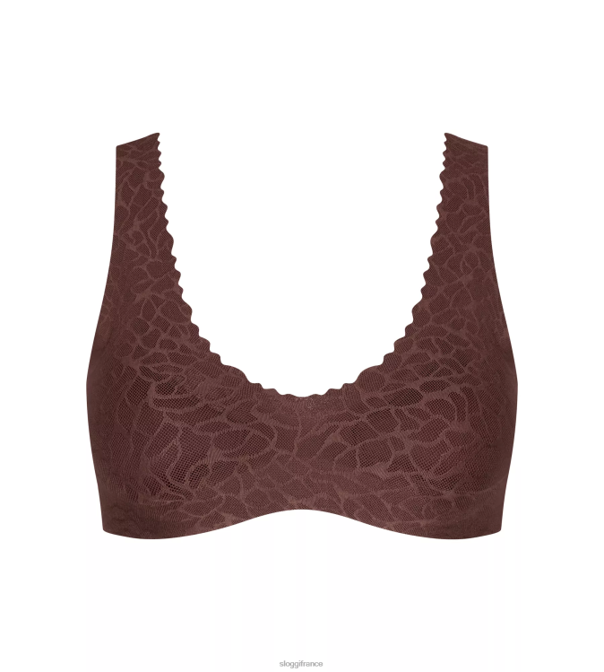 marron ébène sloggi femmes bralette en dentelle zéro sensation 46J8N542