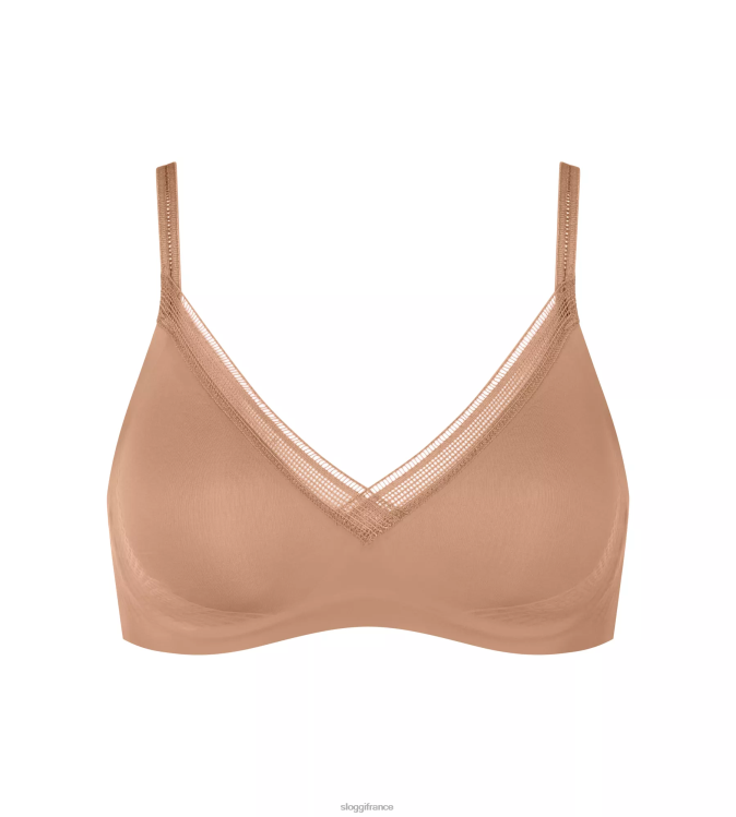 marron nostalgique sloggi femmes bralette torsadée body adapt 46J8N519