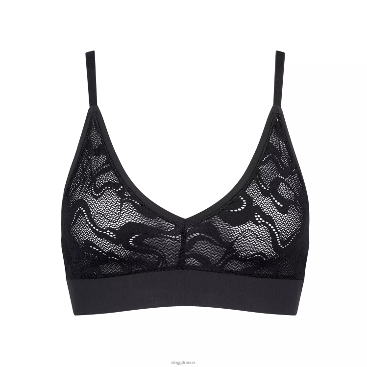 noir sloggi femmes bralette en dentelle polyvalente 46J8N345
