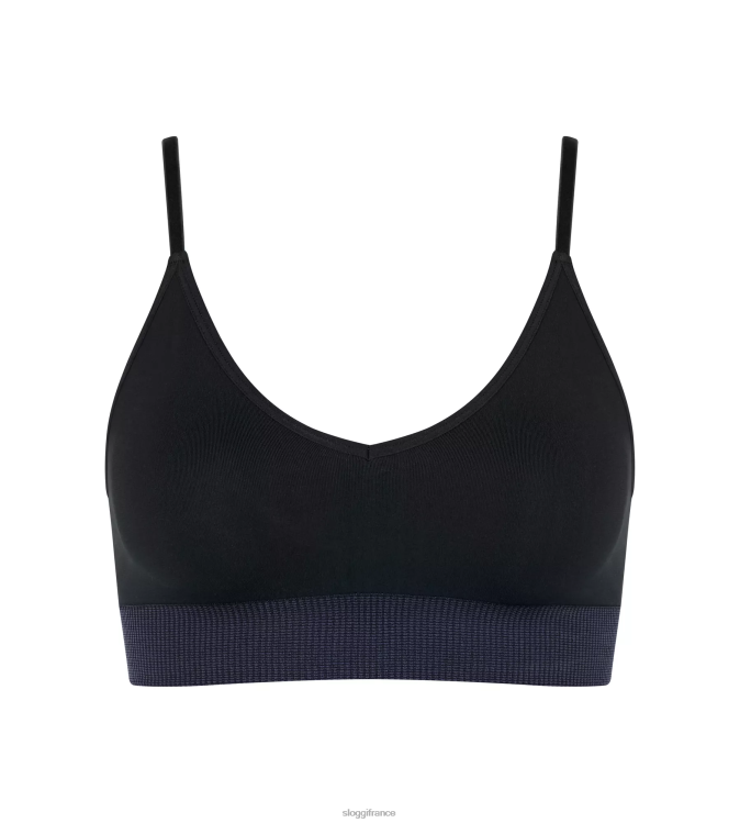 noir sloggi femmes bralette à l'aloe vera jamais infusée 46J8N264