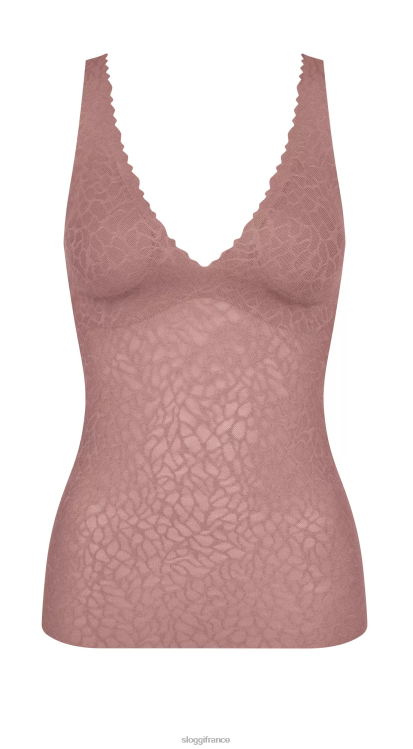 cacao sloggi femmes chemise avec soutien-gorge en dentelle zéro sensation 46J8N342