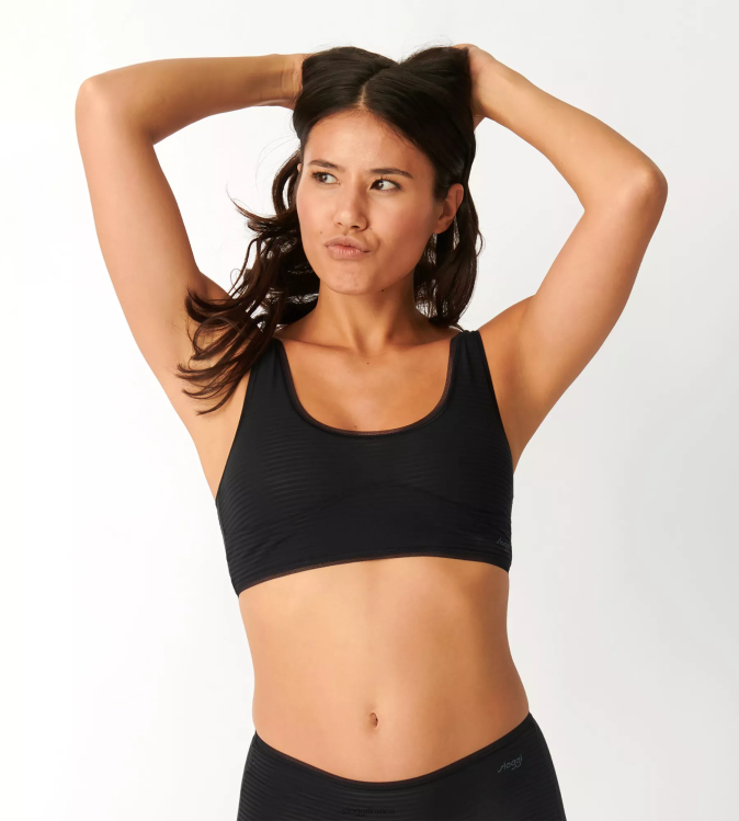 noir sloggi femmes haut de soutien-gorge toujours frais 46J8N641