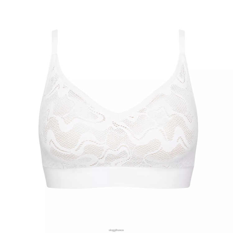 blanc sloggi femmes soutien-gorge rembourré en dentelle go allround 46J8N496