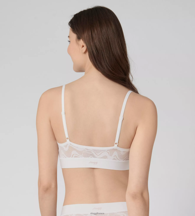 blanc sloggi femmes soutien-gorge rembourré en dentelle go allround 46J8N496