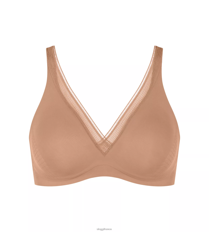 marron nostalgique sloggi femmes soutien-gorge rembourré à torsion body adapt 46J8N522