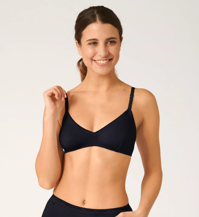 noir sloggi femmes Soutien-gorge sans armatures en coton 24h/24 et 7j/7 46J8N45