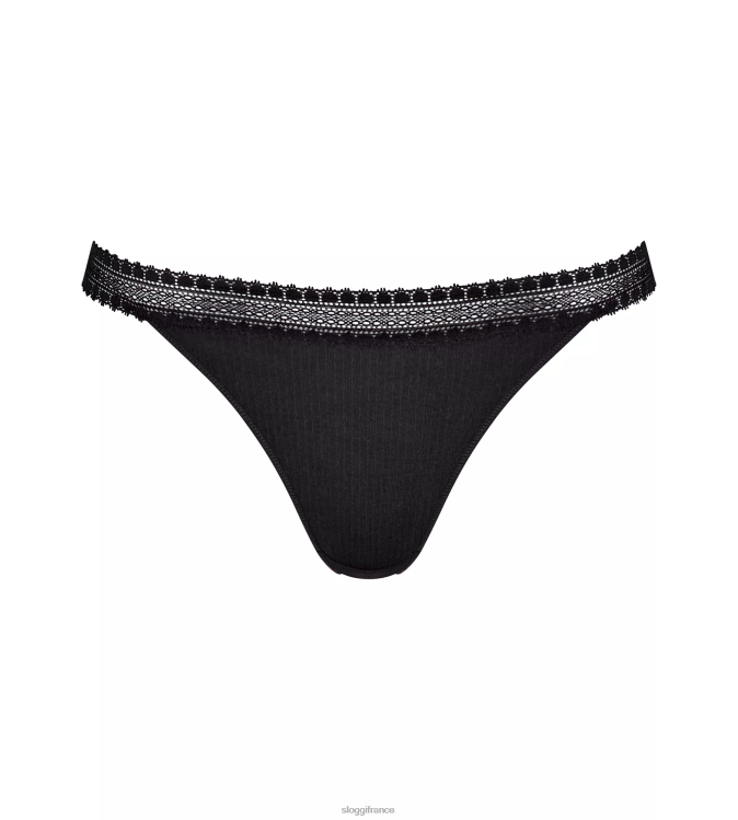 noir sloggi femmes allez culotte brésilienne côtelée 46J8N452