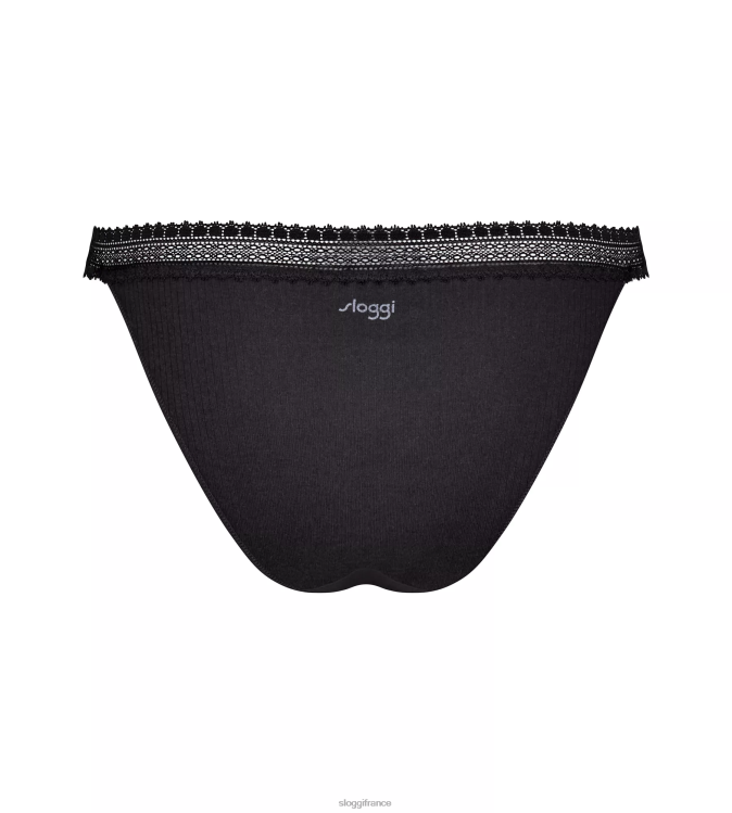 noir sloggi femmes allez culotte brésilienne côtelée 46J8N452