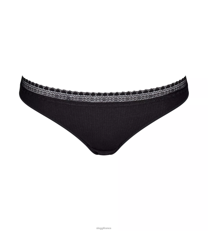 noir sloggi femmes allez culotte brésilienne côtelée 46J8N637