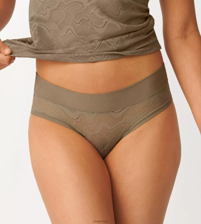 gris plomb sloggi femmes culotte hipster en dentelle polyvalente 46J8N589