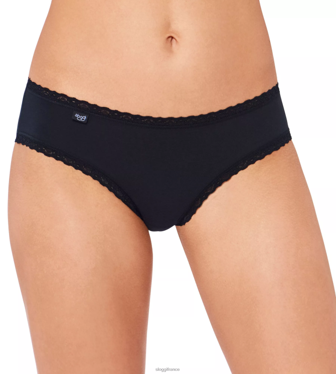 noir sloggi femmes Culotte hipster en dentelle de coton 24h/24 et 7j/7 46J8N446