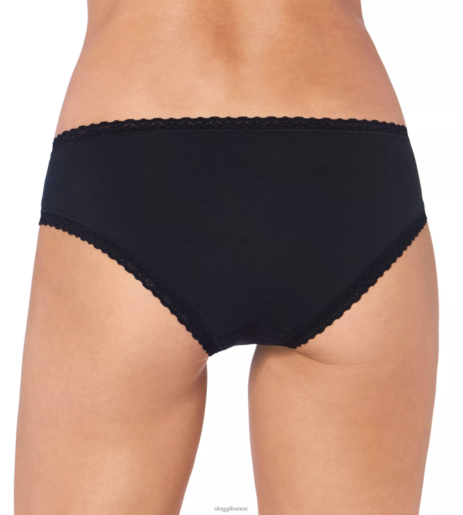 noir sloggi femmes Culotte hipster en dentelle de coton 24h/24 et 7j/7 46J8N446