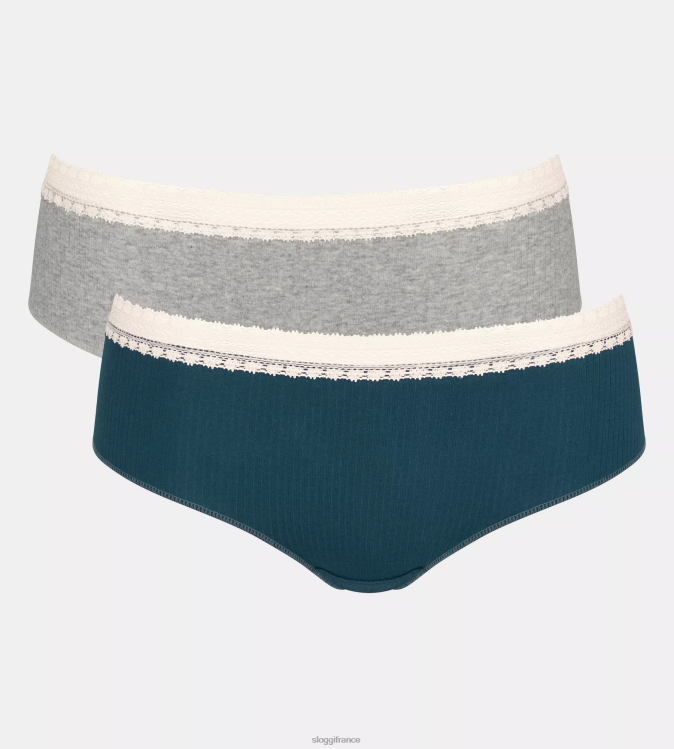 noir sloggi femmes allez culotte hipster côtelée 46J8N644