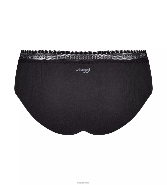 noir sloggi femmes allez culotte hipster côtelée 46J8N644