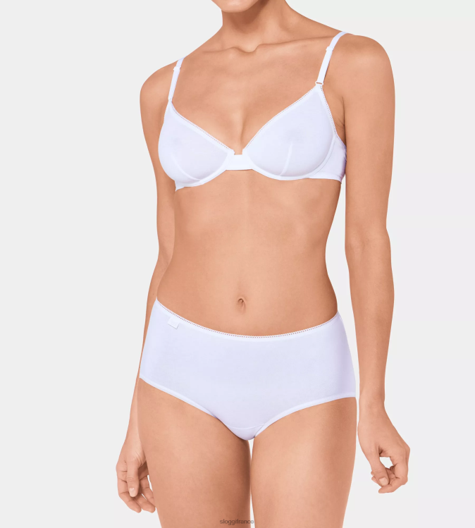 blanc sloggi femmes Culotte midi en coton 24h/24 et 7j/7 46J8N609