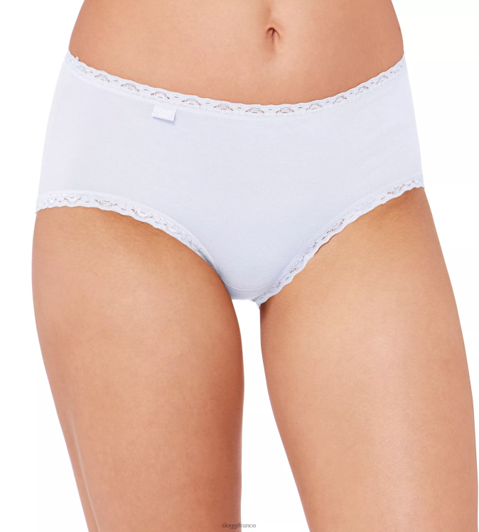 blanc sloggi femmes Culotte midi en dentelle de coton 24h/24 et 7j/7 46J8N156