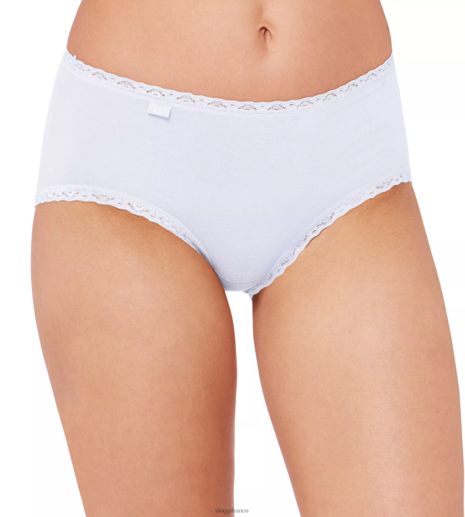 blanc sloggi femmes Culotte midi en dentelle de coton 24h/24 et 7j/7 46J8N507