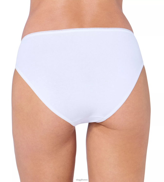 blanc sloggi femmes Culotte tai en coton 24h/24 et 7j/7 46J8N399