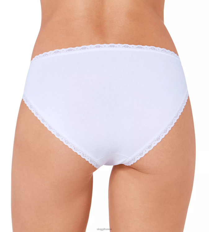 blanc sloggi femmes Culotte tai en dentelle de coton 24h/24 et 7j/7 46J8N356
