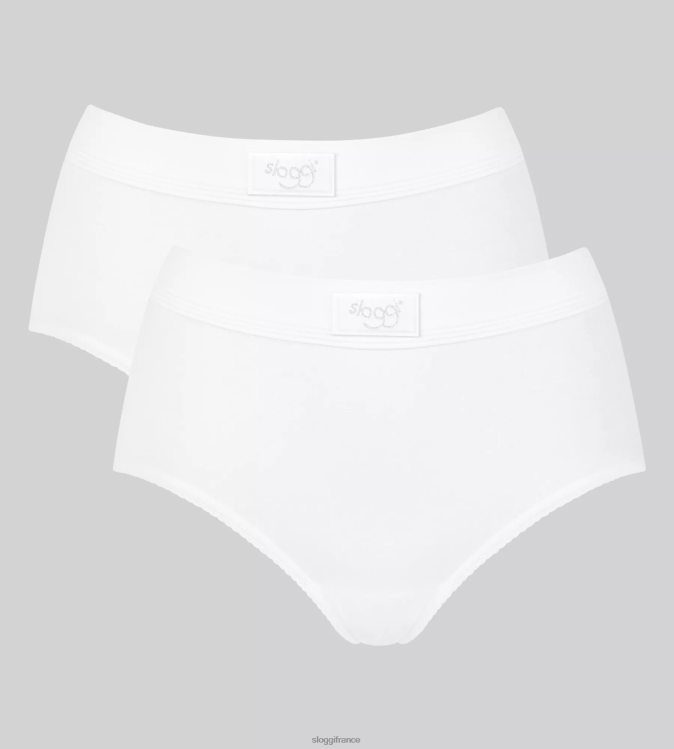 blanc sloggi femmes culotte longue double confort 46J8N312
