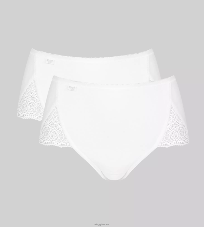 blanc sloggi femmes culotte longue pure sense luxe 46J8N363