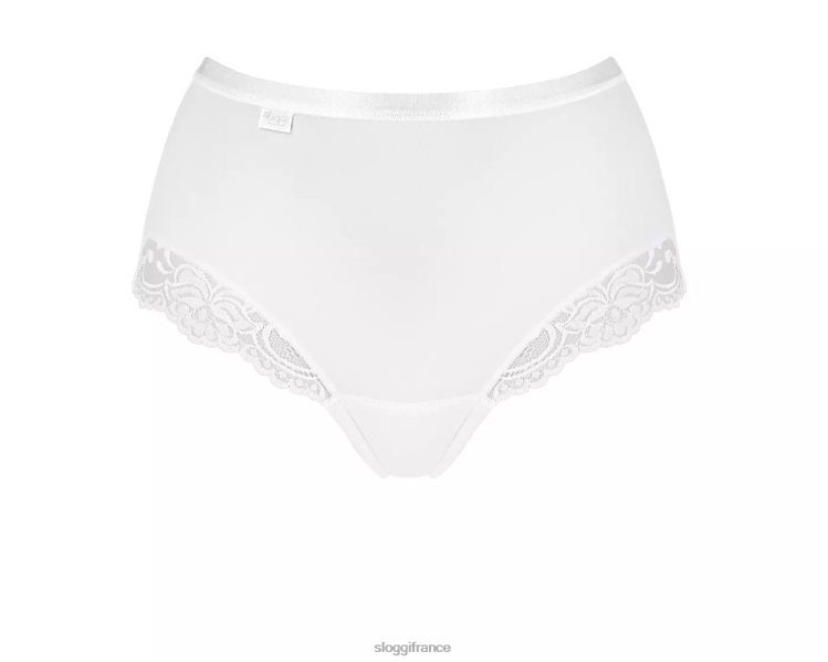 blanc sloggi femmes culotte longue romantique 46J8N404