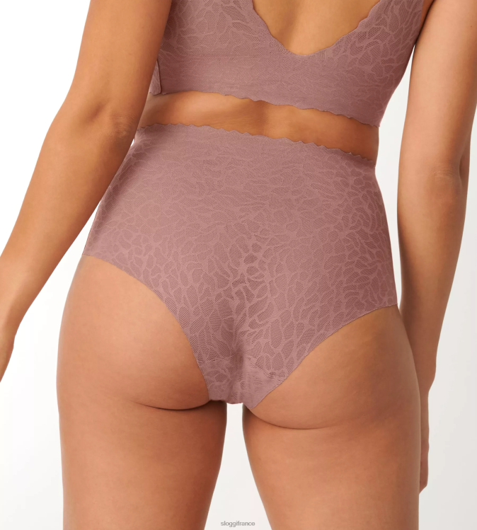 cacao sloggi femmes culotte taille haute en dentelle zéro sensation 46J8N586