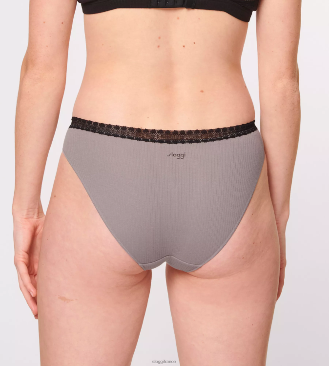 combinaison noire sloggi femmes aller aux culottes tai côtelées 46J8N152