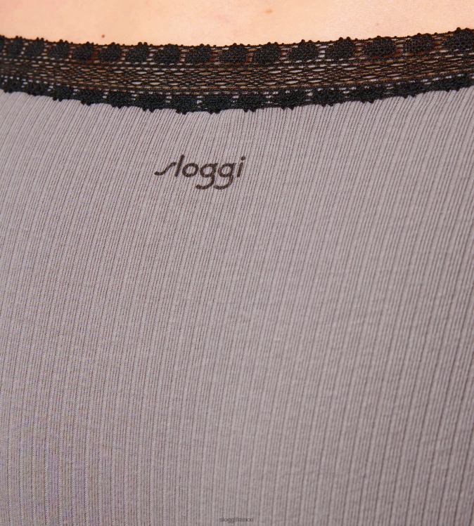 combinaison noire sloggi femmes aller aux culottes tai côtelées 46J8N152