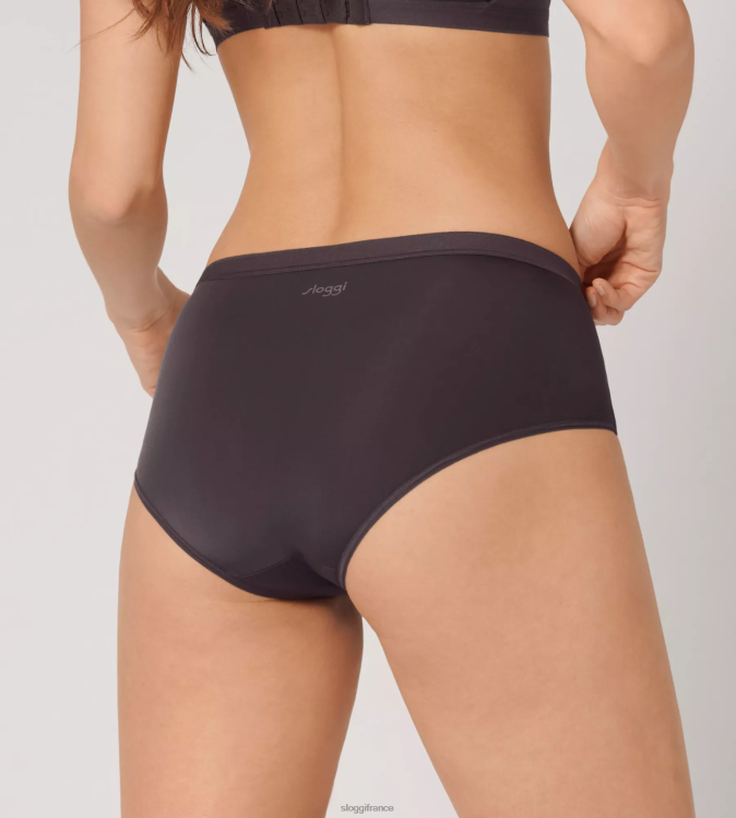 gris mauve sloggi femmes culotte taille haute wow confort 46J8N520