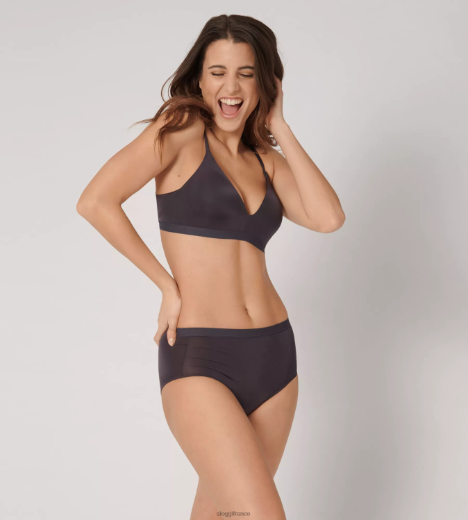 gris mauve sloggi femmes culotte taille haute wow confort 46J8N520