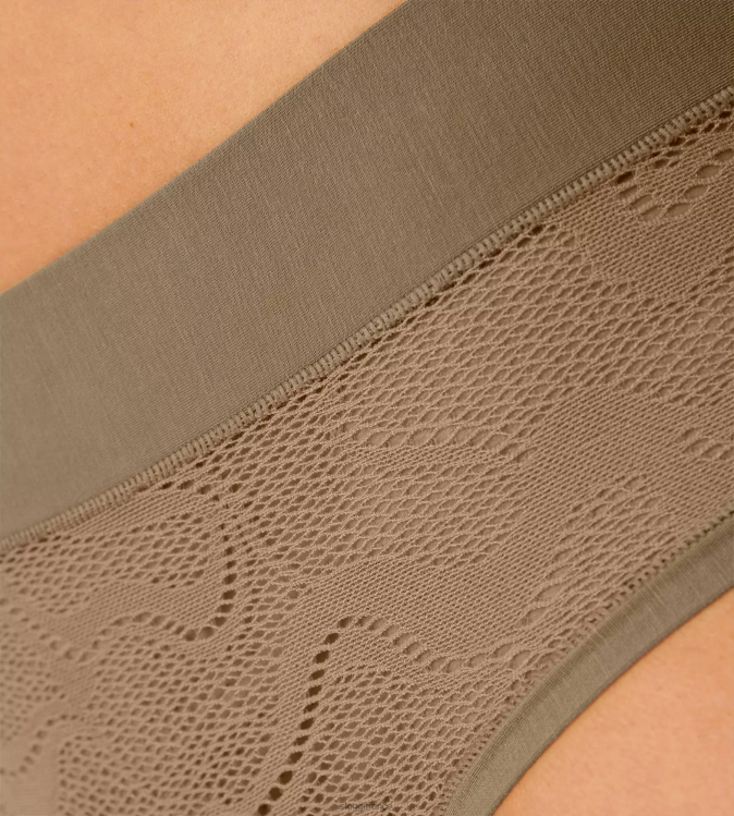 gris plomb sloggi femmes culotte mi-longue en dentelle go allround 46J8N565