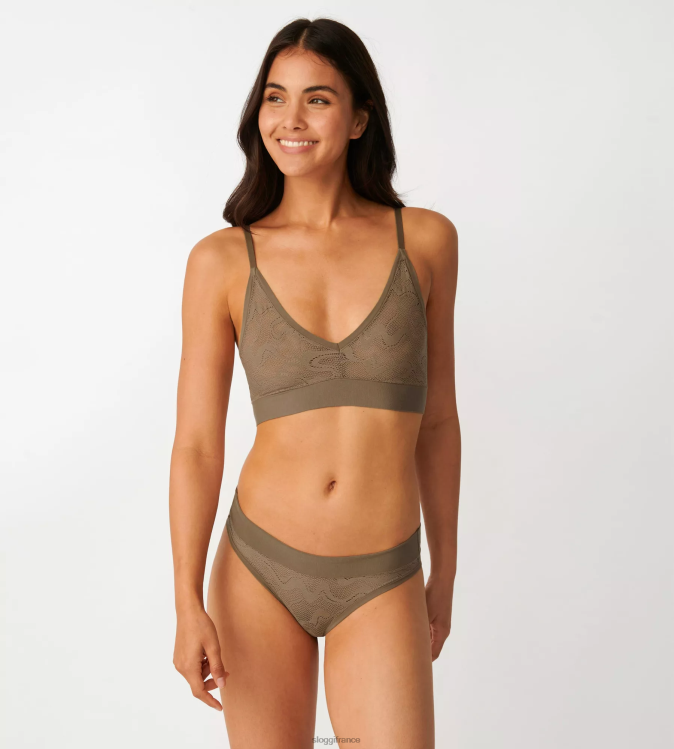 gris plomb sloggi femmes mini-culotte en dentelle polyvalente 46J8N329