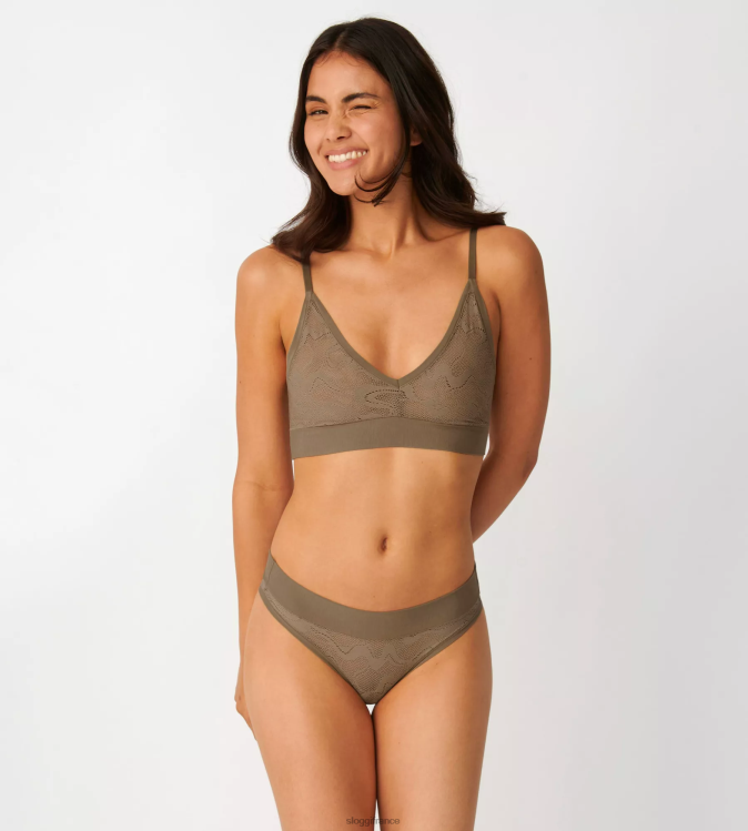 gris plomb sloggi femmes mini-culotte en dentelle polyvalente 46J8N575