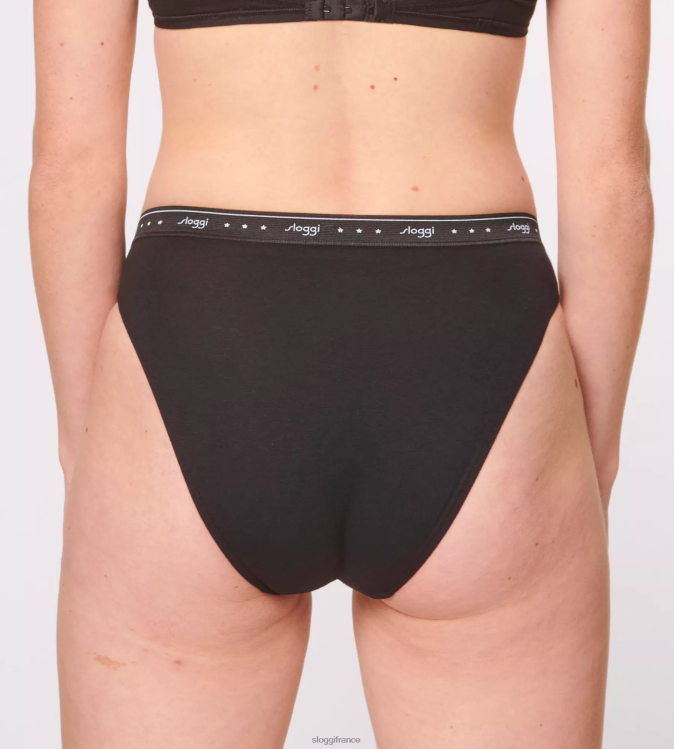 noir sloggi femmes 24h/24 et 7j/7 100 culottes tai 46J8N247