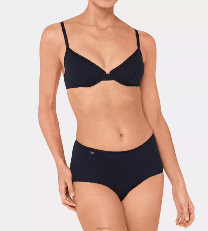 noir sloggi femmes Culotte midi en coton 24h/24 et 7j/7 46J8N294
