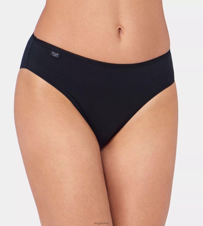noir sloggi femmes Culotte tai en coton 24h/24 et 7j/7 46J8N172