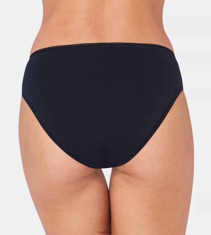 noir sloggi femmes Culotte tai en coton 24h/24 et 7j/7 46J8N172