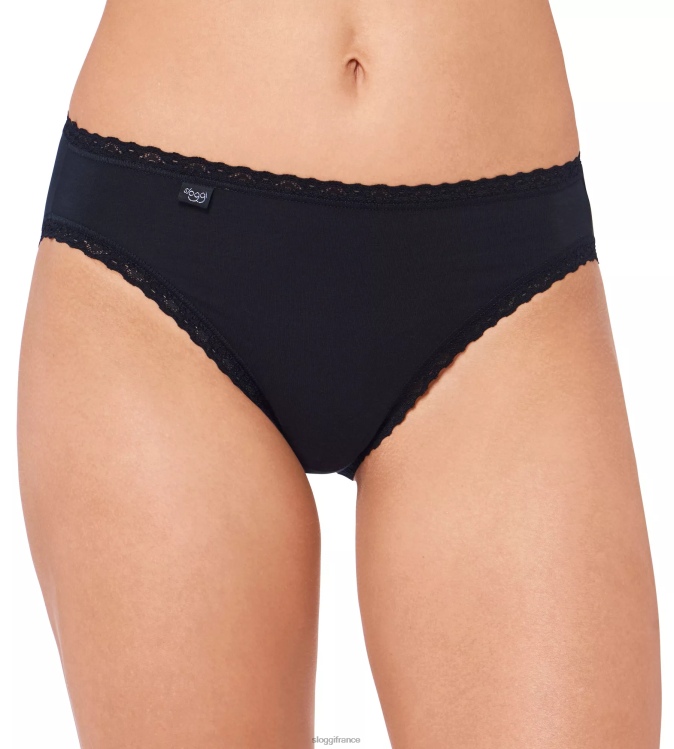 noir sloggi femmes Culotte tai en dentelle de coton 24h/24 et 7j/7 46J8N373