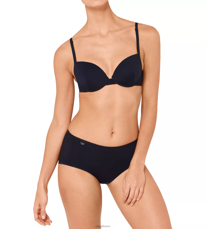 noir sloggi femmes La culotte midi microfibre 24h/24 et 7j/7 46J8N545