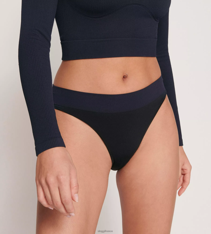 noir sloggi femmes mini culotte à l\'aloe vera jamais infusée 46J8N288