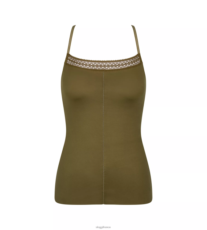 algues séchées sloggi femmes haut subtil à bretelles spaghetti 46J8N540