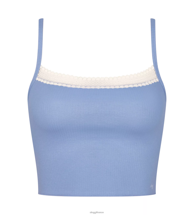 fabuleux sloggi femmes aller haut côtelé à bretelles spaghetti 46J8N110