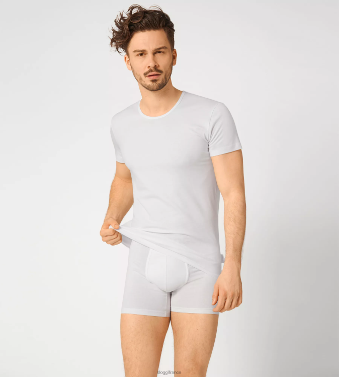 blanc sloggi Hommes Tee-shirt 24h/24 et 7j/7 46J8N753