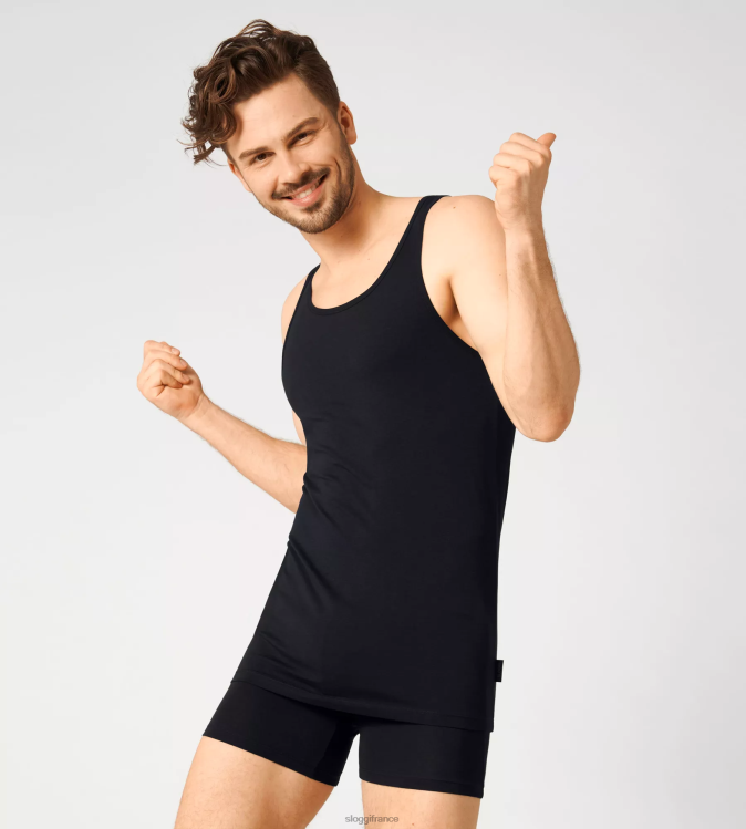 noir sloggi Hommes Débardeur 24h/24 et 7j/7 46J8N743