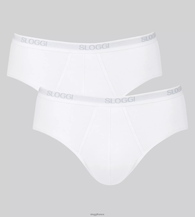 blanc sloggi Hommes culotte midi basique 46J8N786