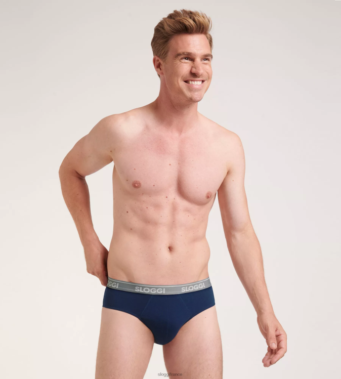 bleu Noir sloggi Hommes aller aux slips midi abc 46J8N803