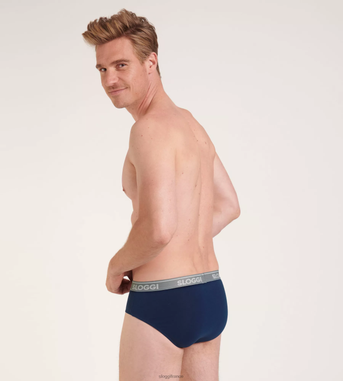 bleu Noir sloggi Hommes aller aux slips midi abc 46J8N803