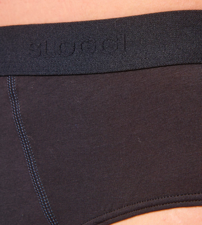 noir sloggi Hommes Slip midi 24h/24 et 7j/7 46J8N763