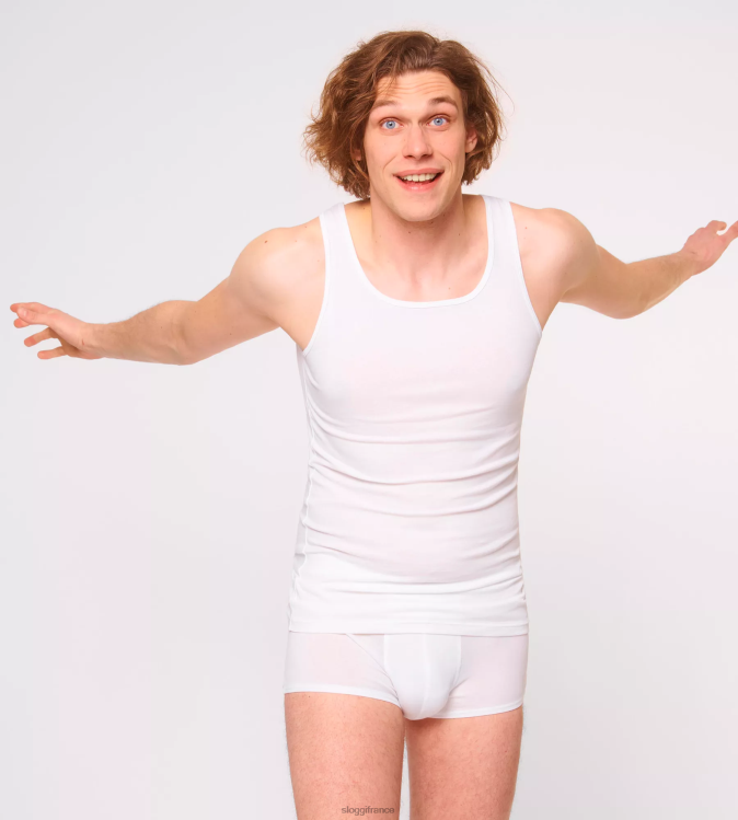 blanc sloggi Hommes Slip hipster 24h/24 et 7j/7 46J8N778